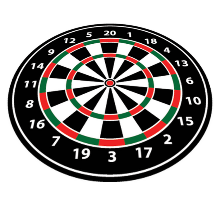 Gaming vinyl rug dartboard sticker - TenStickers