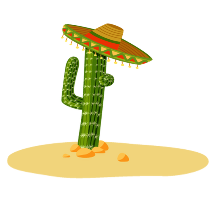 Kids vinyl rug mexican sombrero design - TenStickers