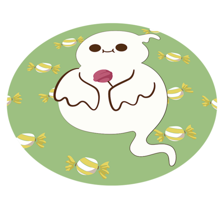 Kids vinyl rug fun ghost design - TenStickers