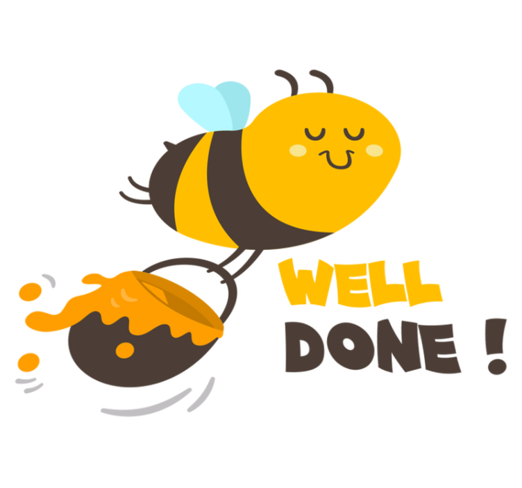 Kids vinyl rug busy bee accomplished - TenStickers