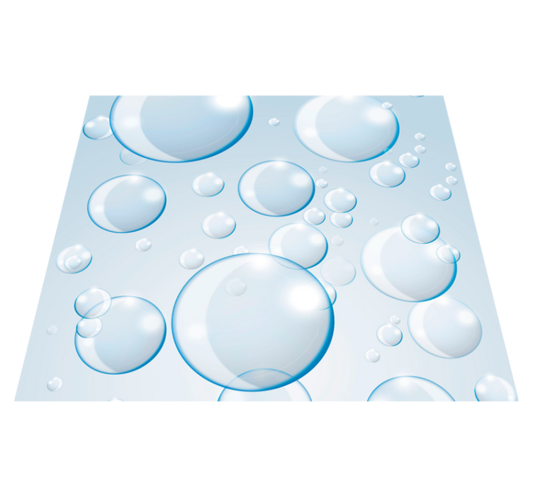 Bathroom vinyl rug with spherical bubble design - TenStickers