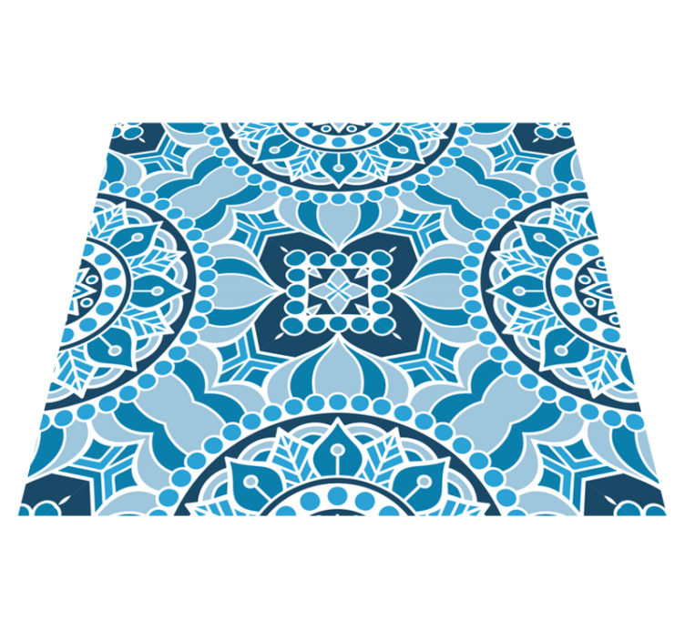 Bathroom vinyl rug mandala style bathroom rug - TenStickers