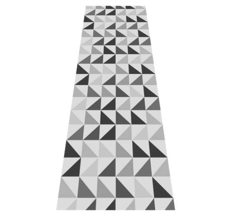 Bathroom vinyl rug with geometric triangles design - TenStickers