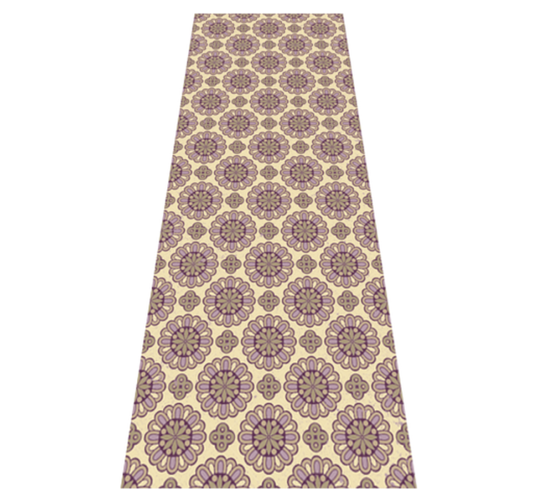 Bathroom vinyl rug in purple ethnic mandala design - TenStickers