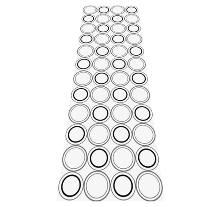 Bathroom vinyl rug with black and grey circles pattern - TenStickers