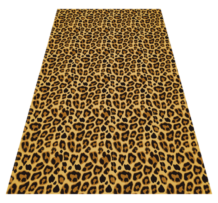 Leopard skin animal print vinyl rug - TenStickers