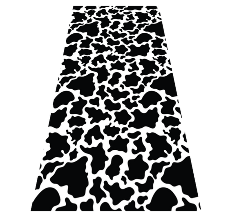 Rectangular cow animal print vinyl rug - TenStickers
