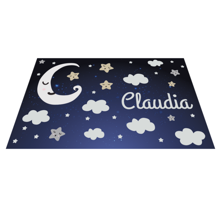 Customizable Starry Night Design custom vinyl rug - TenStickers