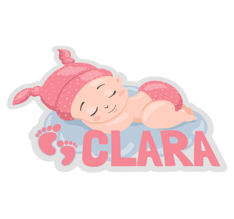 customizable spleeping baby vinyl rug - TenStickers