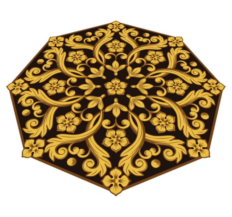 Floral filigree vinyl carpet vintage - TenStickers