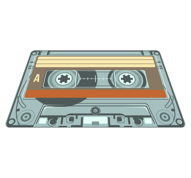Radio cassette vintage vinyl rug - TenStickers