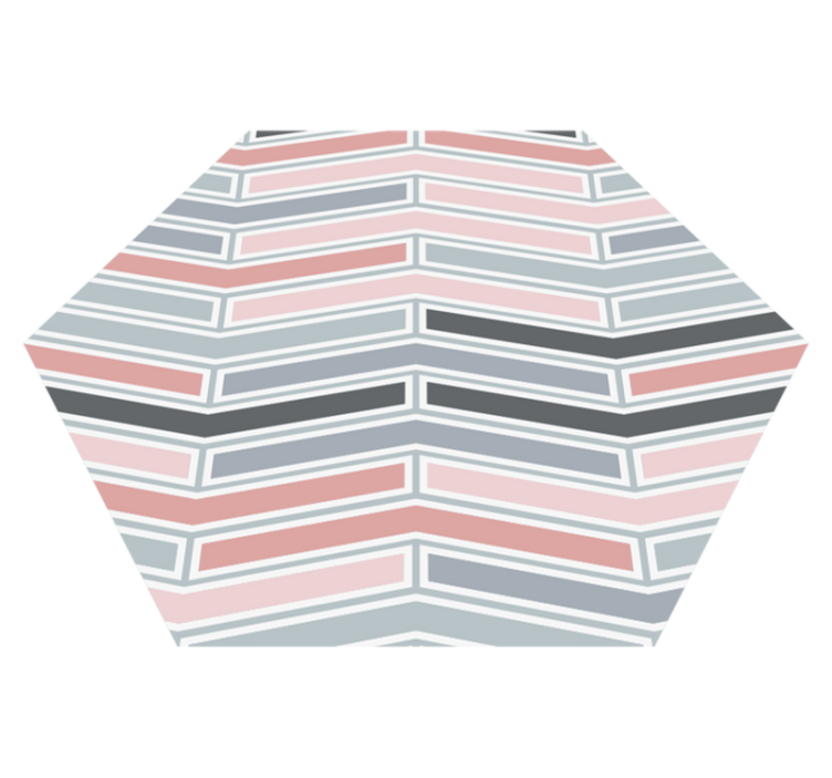 Geometric Linear Pattern geometric vinyl rug - TenStickers