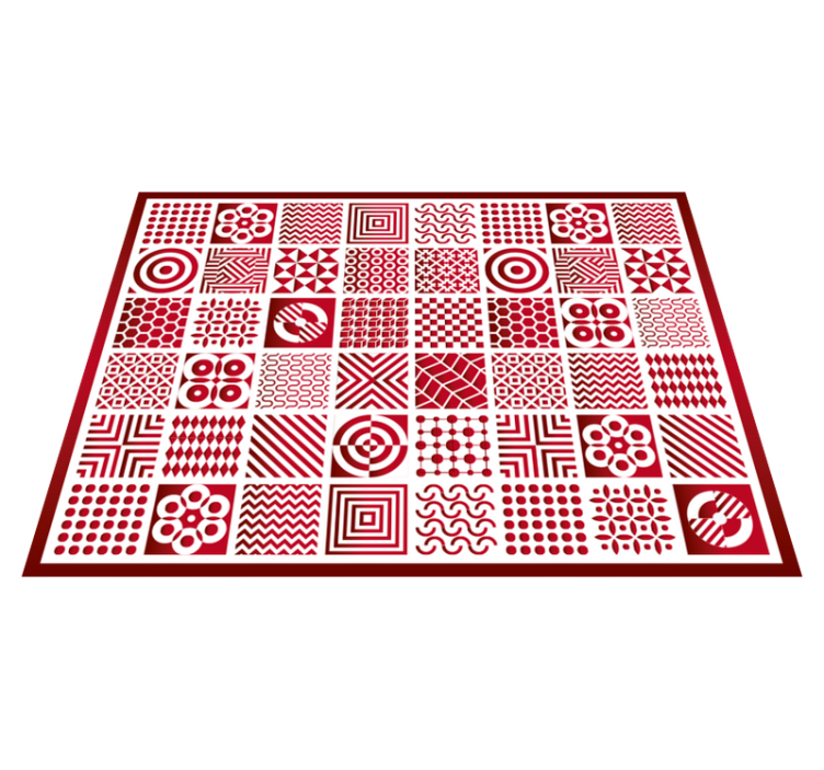 Spectacular colorful tiles vinyl rugs - TenStickers