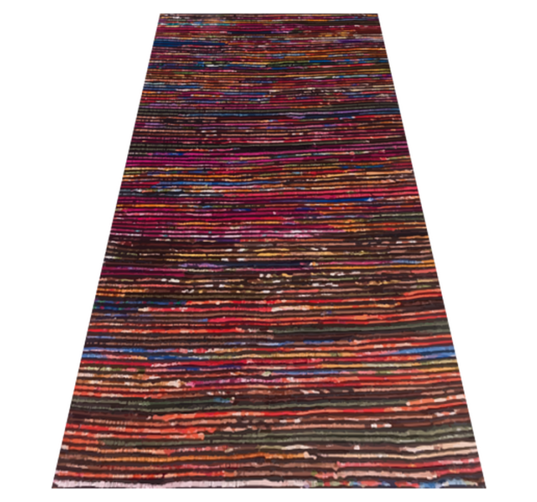 Multicolored Stripes stripes vinyl rug - TenStickers