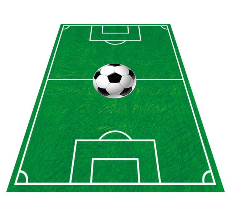 Football pitch teen vinyl rug - TenStickers