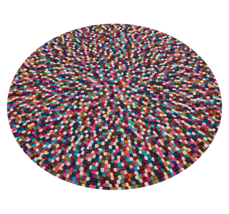 Mozaic spots mosaic vinyl rug - TenStickers