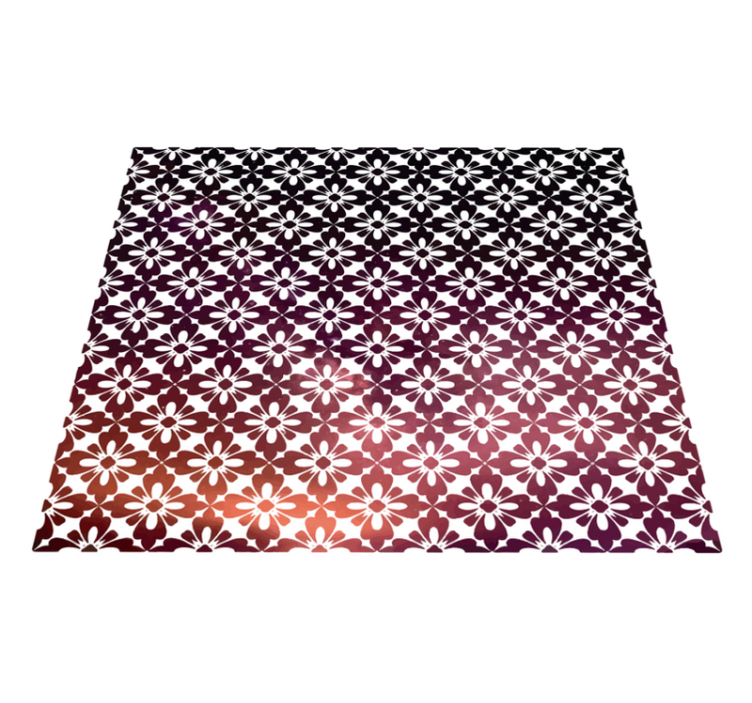 Floral Ombre flower vinyl rug - TenStickers