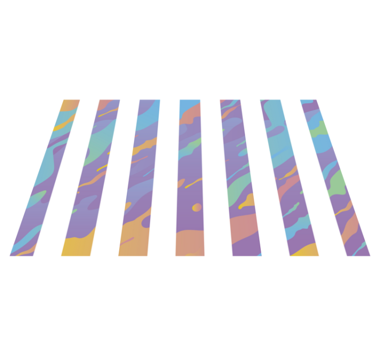 Pastel stripes minimal vinyl rug - TenStickers