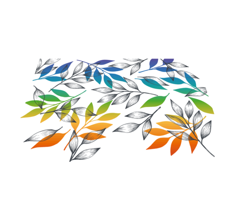 Botanical Patterns flower vinyl rug - TenStickers