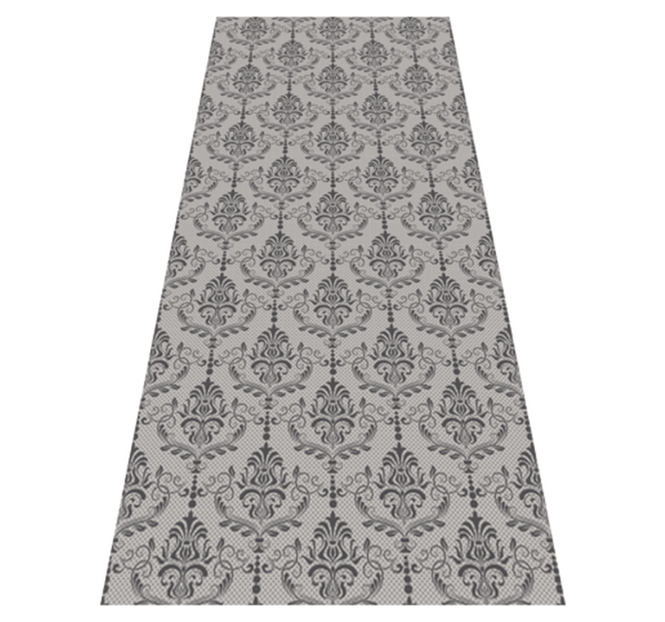 Textured vinyl rug graceful botanical muse - TenStickers
