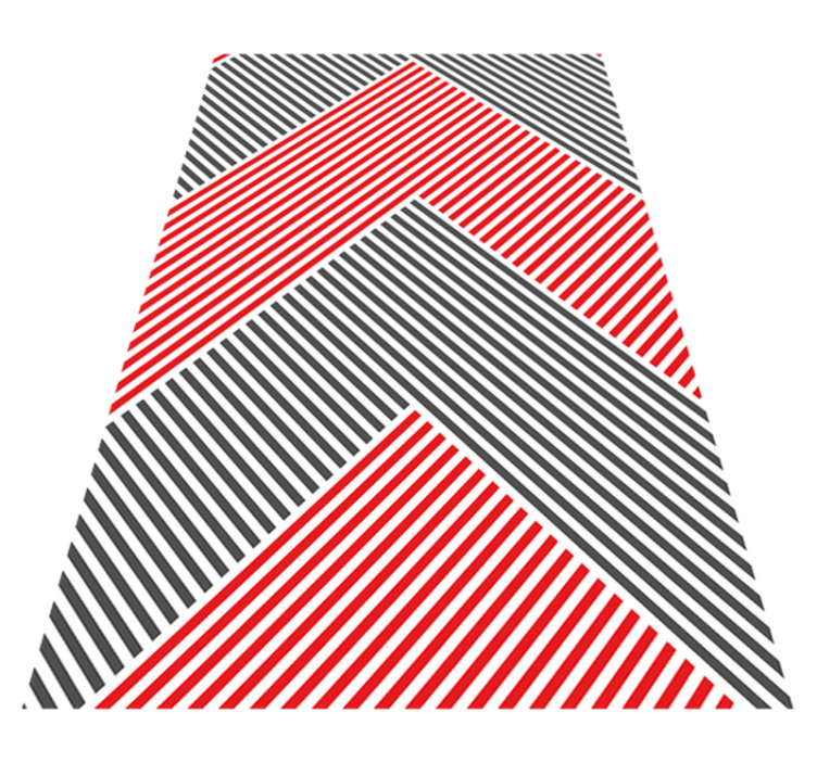 Chevron Striped Pattern stripes vinyl rug - TenStickers