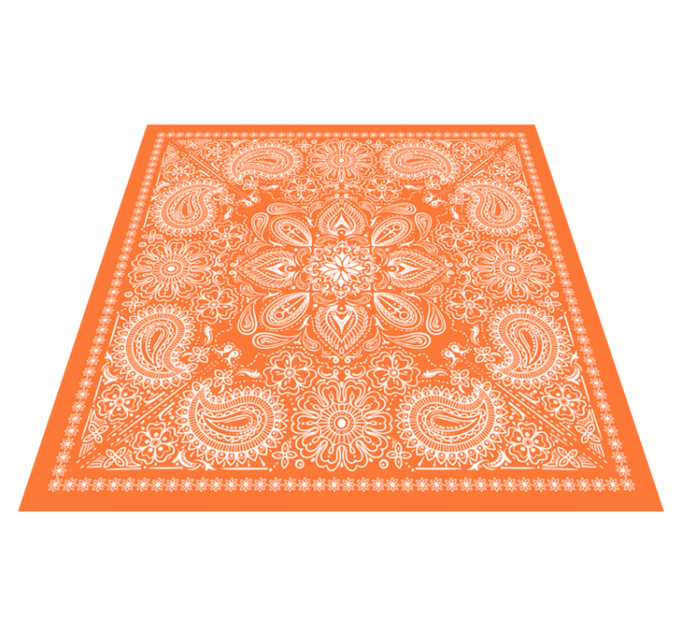 Paisley Tile vinyl living room rug - TenStickers