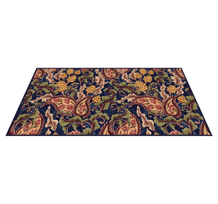 Realistic Paisley Illustration living room rug - TenStickers