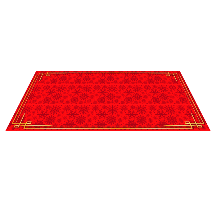 Ornate Snowflake Pattern custom vinyl rug - TenStickers