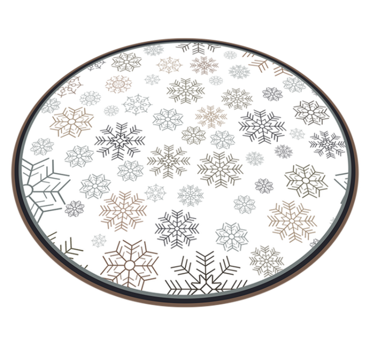 Snowflake Patterns christmas vinyl rug - TenStickers