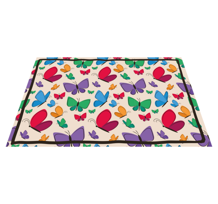 butterflies flying for kids animal rug - TenStickers