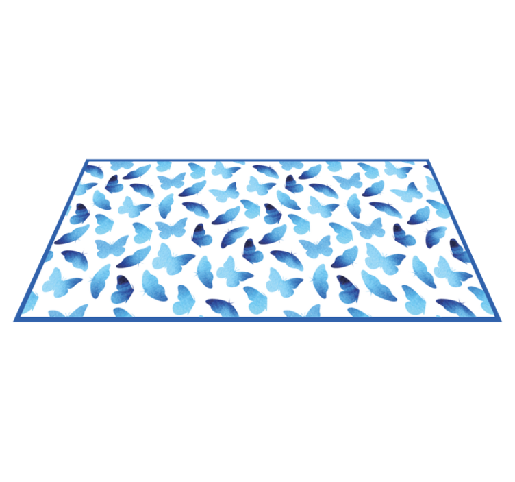 Butterfly Patterned vinyl rug - TenStickers
