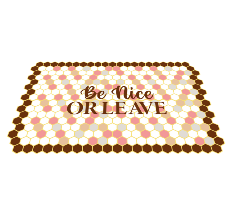 Be Nice Leave custom vinyl rug - TenStickers