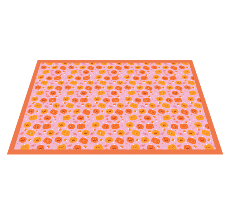 Cute pumpkins vinyl rug halloween rugs - TenStickers