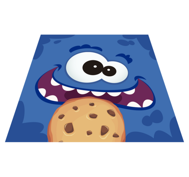 Cookie Monster Delight kids vinyl rug - TenStickers