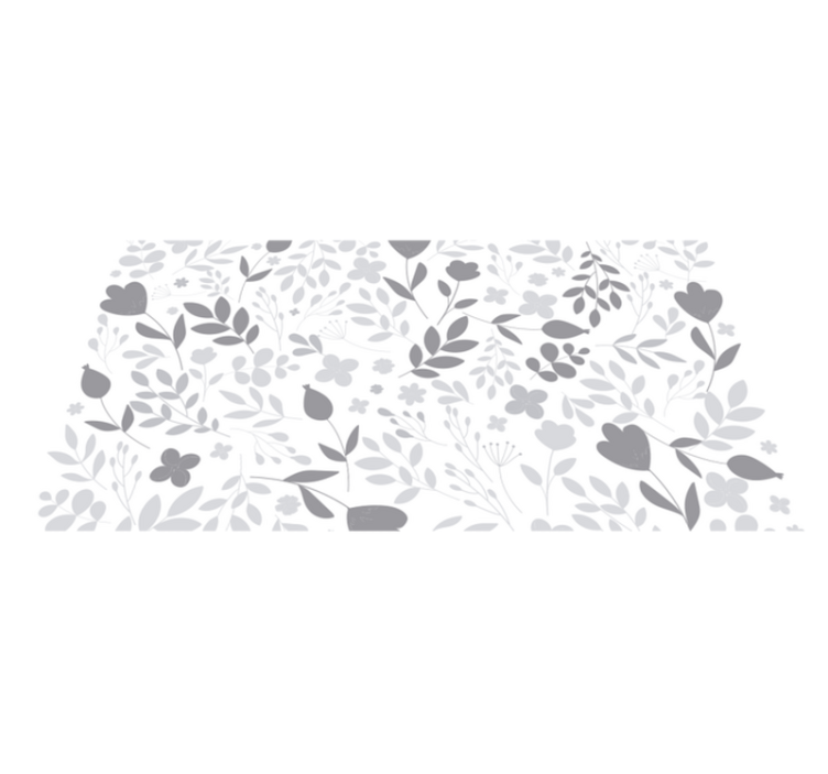 Floral Silhouette flower vinyl rug - TenStickers