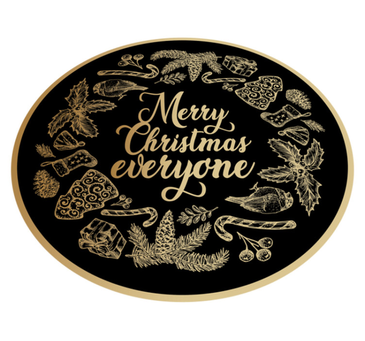 Festive Holiday Greeting christmas vinyl rug - TenStickers