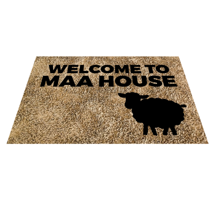 WELCOME MAA HOUSE custom vinyl rug - TenStickers