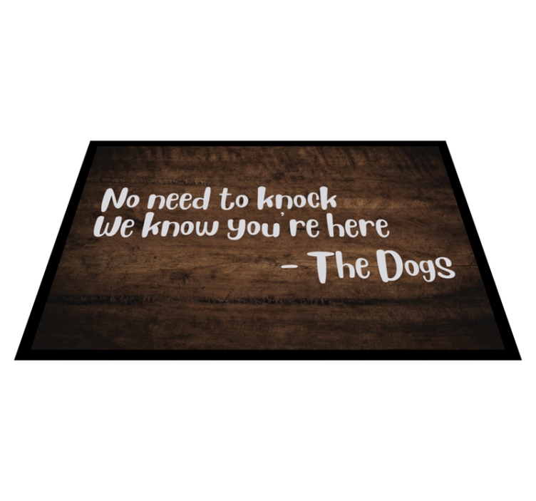 Welcoming Quote Entry custom vinyl rug - TenStickers