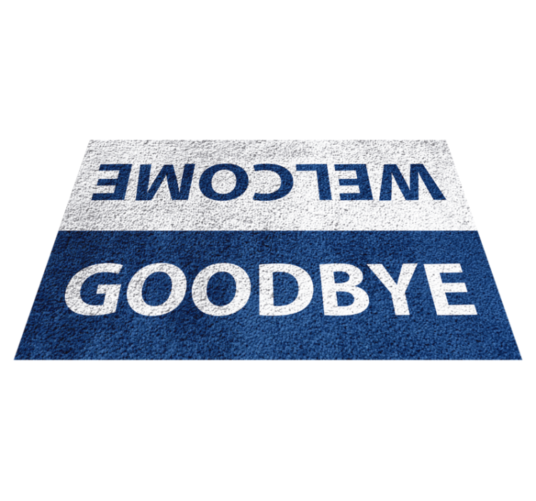 Welcome and Goodbye vinyl rug - TenStickers