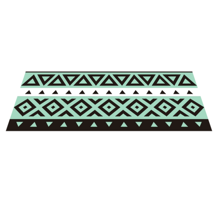 Tribal Black Pattern ethnic rug - TenStickers