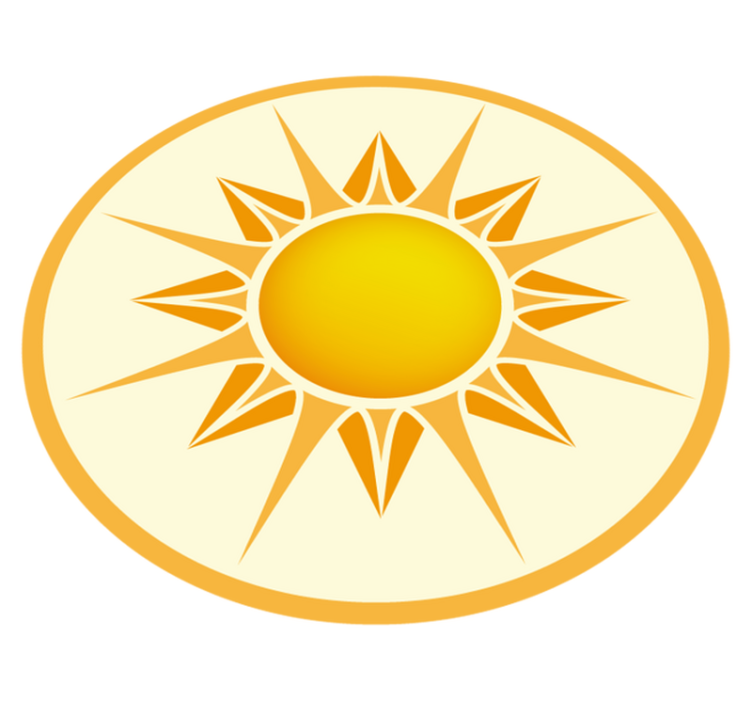 Sunny Emblem Circle vinyl rug - TenStickers