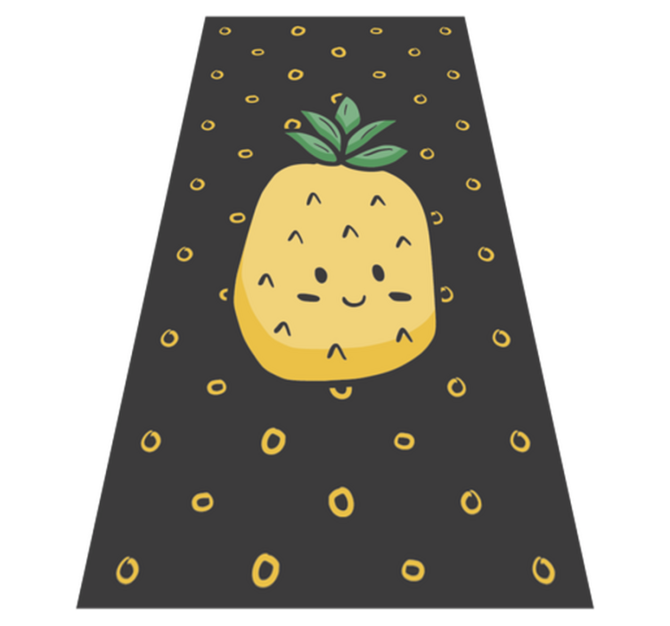 Cheerful Pineapple kids vinyl rug - TenStickers