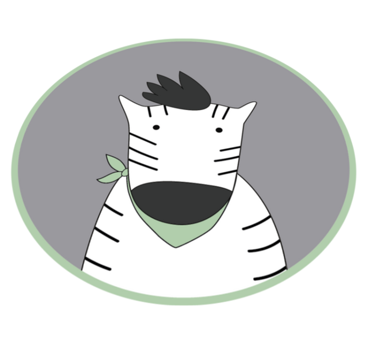 vinyl rug zebra for kids animal rug - TenStickers