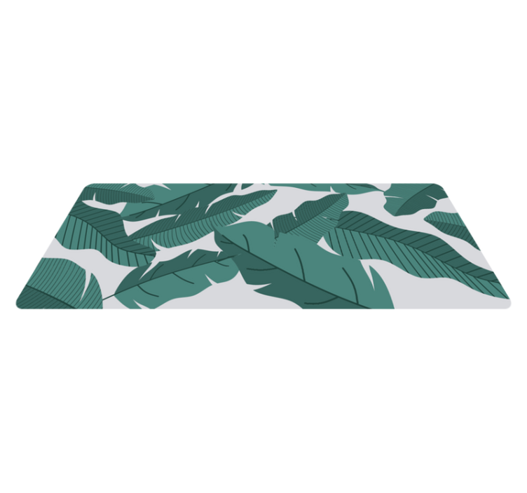 Botanical Leaf Design flower vinyl rug - TenStickers