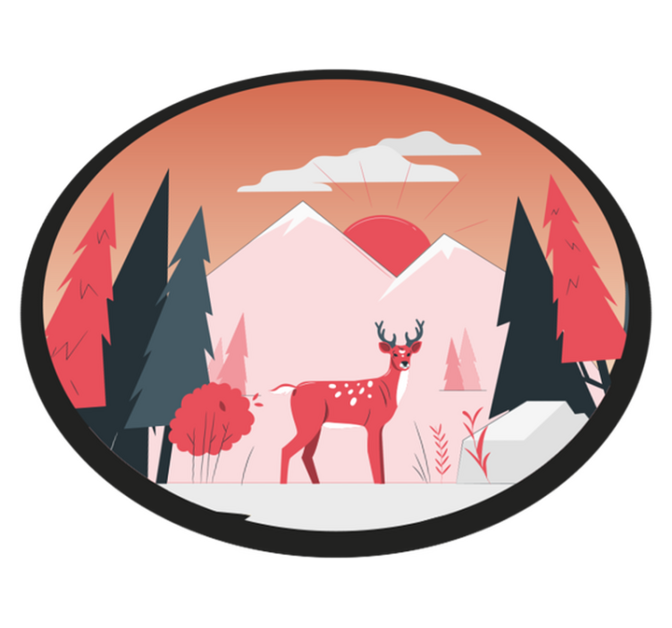 Serene Wilderness Scene nature vinyl rug - TenStickers