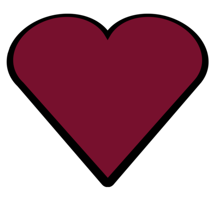 heart shape red vinyl carpet - TenStickers