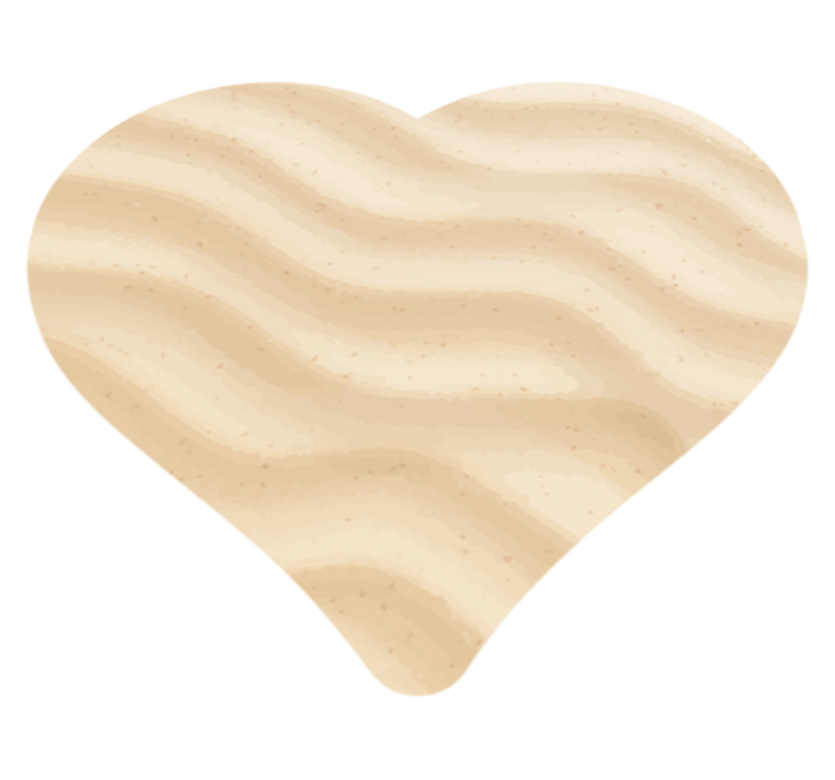 Wavy Heart Shape textured vinyl rug - TenStickers