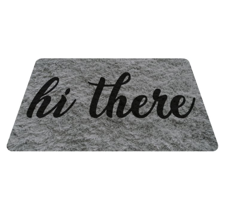 Hi There Decor custom vinyl rug - TenStickers