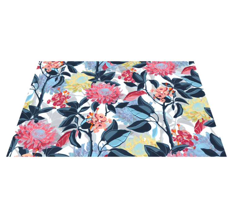 Floral Arrangement Detail flower vinyl rug - TenStickers
