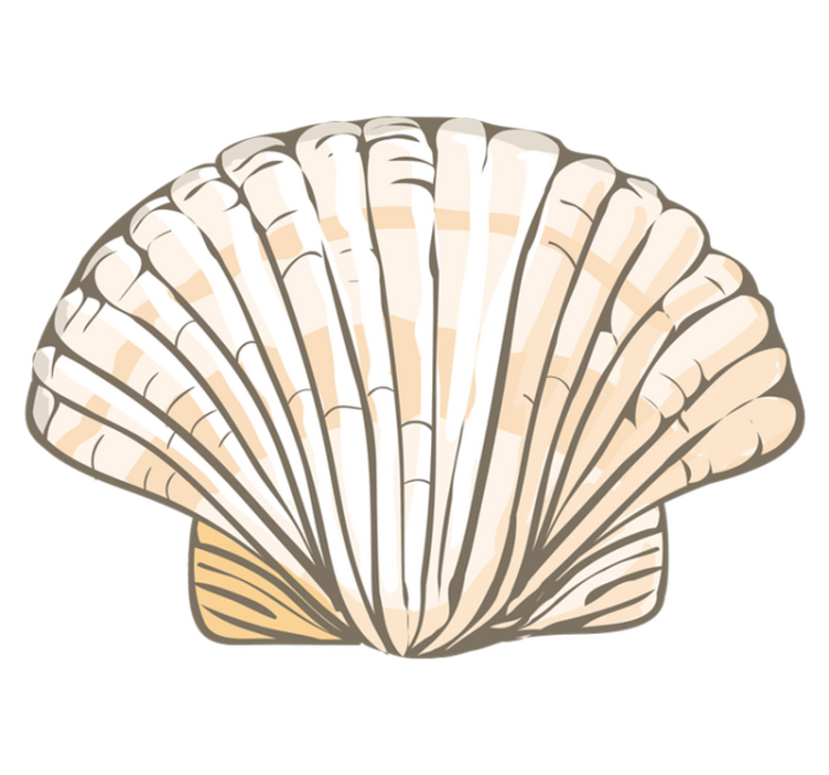 Big seashell shape vinyl rug - TenStickers